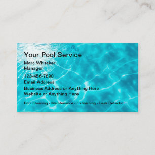 Cool Pool Service Business Cards NEU Visitenkarte
