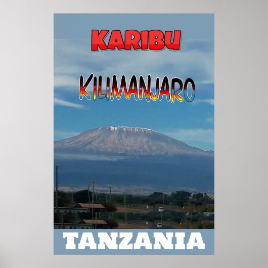 Cool Populäre Walkable Climbable Mount Kilimanjaro Poster (Vorne)