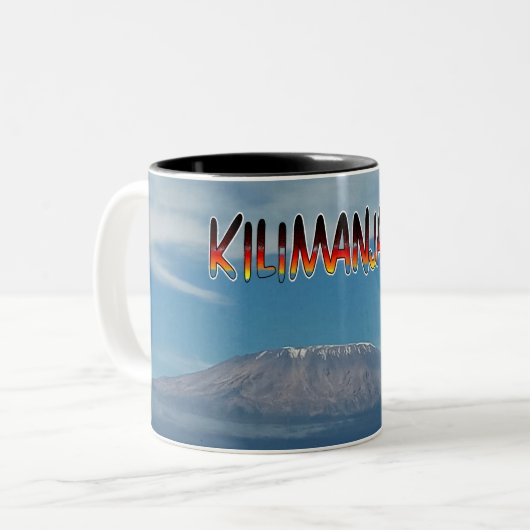 Cool Populäre Walkable Climbable Mount Kilimanjaro Zweifarbige Tasse (Vorderseite Links)
