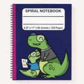 . Cool prähistorischer Dinosaurier Adventurer Notizblock (Vorderseite)