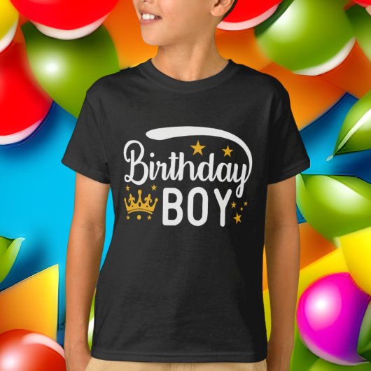 cool Prinz Birthday Junge Wortart T-Shirt