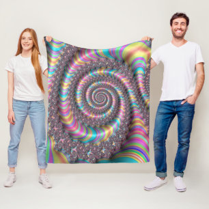 Cool Psychedelischer Regenbogen Unicorn Nautilus F Fleecedecke