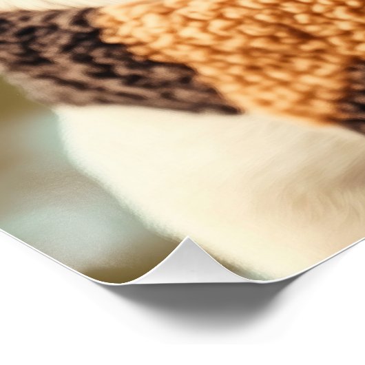 Cool Pug Dog with Aviator Goggles & Cozy Sweater Poster (Ecke)