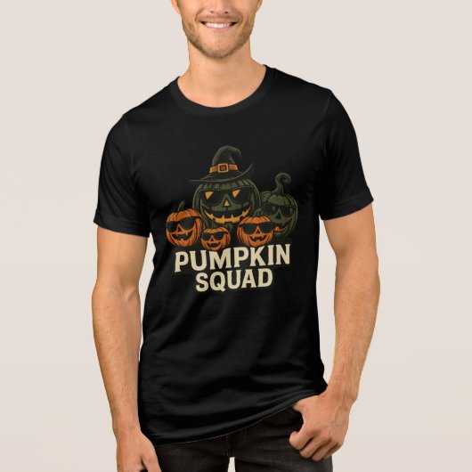 Cool Pumpkin Squad Halloween Design Tri-Blend Shirt (Vorderseite)
