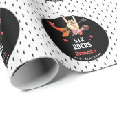 Cool Punk Rockstar Any Age Birthday Geschenkpapier (Rolleneckpunkt)