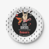 Cool Punk Rockstar Any Age Birthday Pappteller (Vorderseite)