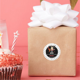 Cool Punk Rockstar Any Age Birthday Runder Aufkleber