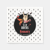 Cool Punk Rockstar Any Age Birthday Serviette (Vorderseite)