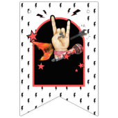 Cool Punk Rockstar Birthday Wimpelkette (Erste Fahne)