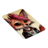 Cool Punkrock Fox Teenager Magnet (Rechte Seite)