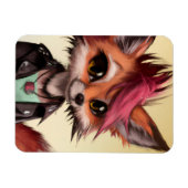 Cool Punkrock Fox Teenager Magnet (Horizontal)