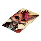 Cool Punkrock Fox Teenager Magnet (Linke Seite)