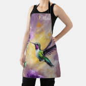Cool Purple Flowers Hummingbird Koch Baker Womens Schürze (InSitu)
