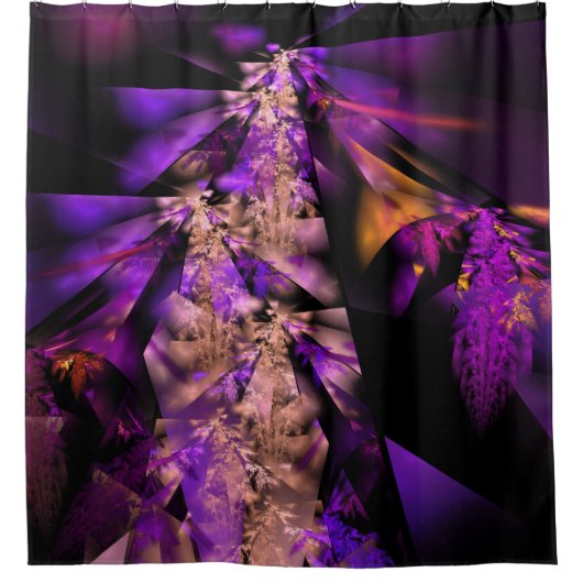 Cool purple leaves duschvorhang (Vorderseite)