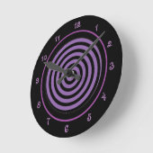 Cool Purple Spiral Vortex Runde Wanduhr (Winkel)