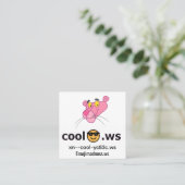 cool quadratische visitenkarte (Stehend Vorderseite)