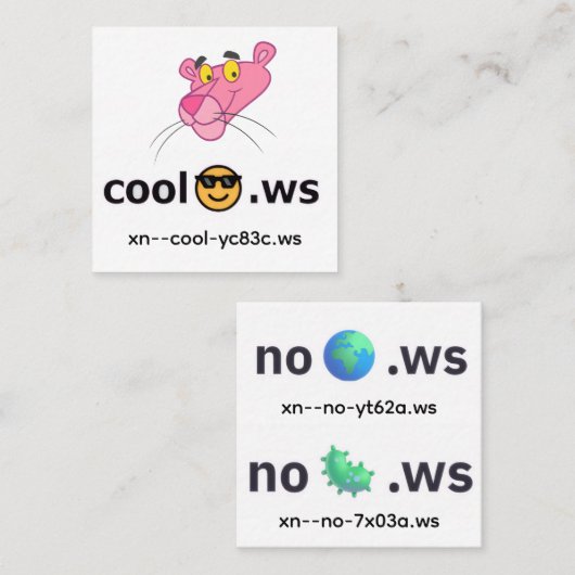 cool quadratische visitenkarte (Vorne/Hinten)