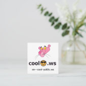 cool quadratische visitenkarte (Stehend Vorderseite)