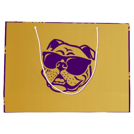 Cool Que Dog - Omega Psi Phi Große Geschenktüte (Rückseite)