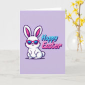 Cool Rabbit Happy Easter Card Karte (Gelbe Blume)