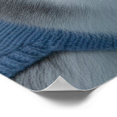 Cool Rabbit in Blue Sweater and Round Sunglasses Poster (Ecke)