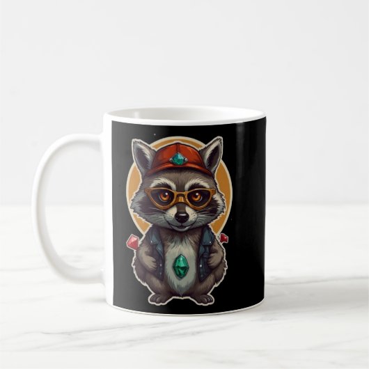 Cool Raccoon Buddy Kaffeetasse (Links)