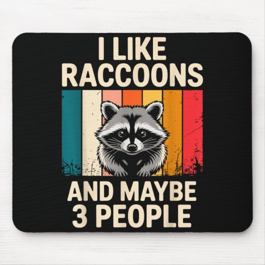 Cool Raccoon Design For Men Women Kids Racoon Racc Mousepad (Vorne)