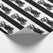 COOL RACING SPORTS SCHWARZES MOTORRAD 297090 GESCHENKPAPIER (Ecke)