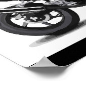 COOL RACING SPORTS SCHWARZES MOTORRAD 297090 POSTER (Ecke)