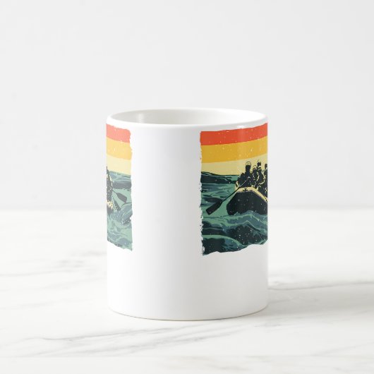 Cool Rafting Art For Men Women White Water Rafting Kaffeetasse (Mittel)