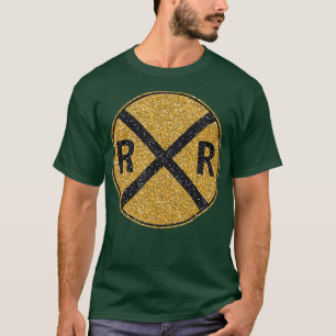 Cool Railroad Rail Crossing Sign Warnung Zug T-Shirt