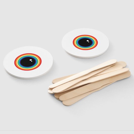 Cool Rainbow Eyeball Fächer (Non-assembled)