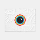 Cool Rainbow Eyeball Fleecedecke (Vorderseite (Horizontal))