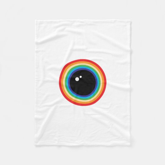 Cool Rainbow Eyeball Fleecedecke (Vorderseite)