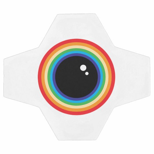 Cool Rainbow Eyeball Fußball (Flach)