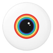 Cool Rainbow Eyeball Keramikknauf (Vorderseite)