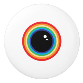 Cool Rainbow Eyeball Keramikknauf
