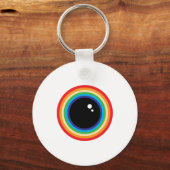 Cool Rainbow Eyeball Schlüsselanhänger (Vorderseite)