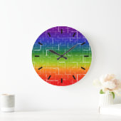Cool Rainbow Pattern Große Wanduhr (Zuhause)