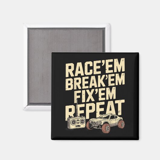 Cool Rc Racing Art For Men Women Remote Control Rc Magnet (Vorderseite/Rückseite)
