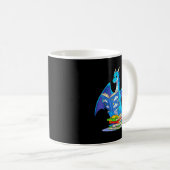 Cool Reading Books Dragon Book Lover Bookworm Men Kaffeetasse (VorderseiteRechts)