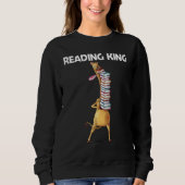 Cool Reading For Men Dad Bookworm Learning Book Sweatshirt (Vorderseite)