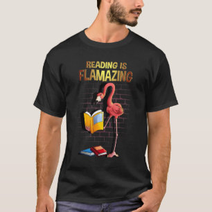 Cool Reading is Flunny Funny Flamingo Book Lesen T-Shirt