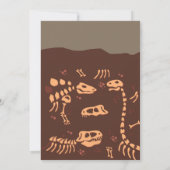 Cool realistische Dinosaurier Geburtstag Einladung (Rückseite)