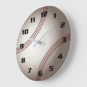 Cool Realistischer Baseball Große Wanduhr (Winkel)