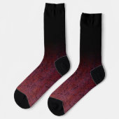 Cool Red Brown Black Ombre Rust Metal Patina Socken (Linkes Detail)