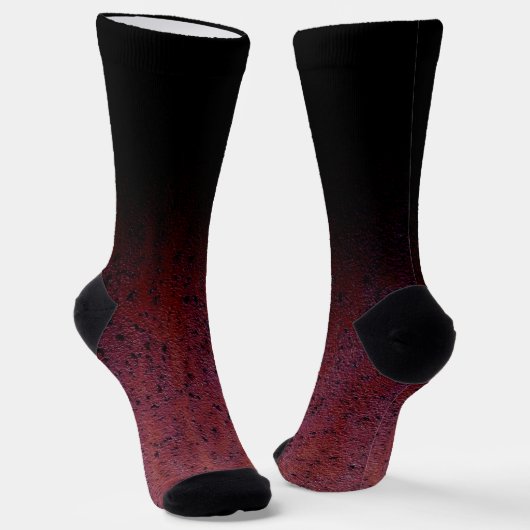 Cool Red Brown Black Ombre Rust Metal Patina Socken (Gewinkelt)