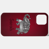 Cool Red Elephant Case-Mate iPhone Hülle (Rückseite (Horizontal))