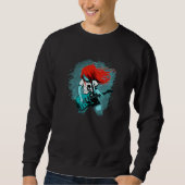 Cool red haired Rock n Roll Girl Sweatshirt (Vorderseite)