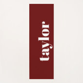 Cool Red Modern Minimalistisch Trendy Personalisie Yogamatte (Vorderseite)